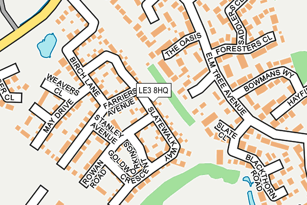 LE3 8HQ map - OS OpenMap – Local (Ordnance Survey)