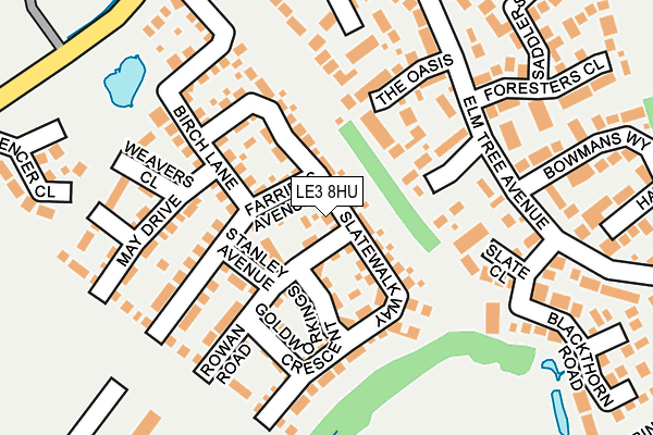 LE3 8HU map - OS OpenMap – Local (Ordnance Survey)