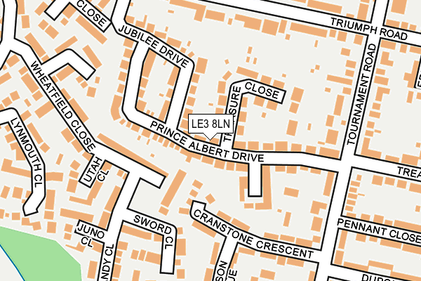 LE3 8LN map - OS OpenMap – Local (Ordnance Survey)