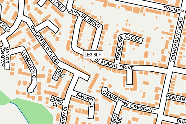 LE3 8LP map - OS OpenMap – Local (Ordnance Survey)