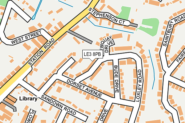 LE3 8PB map - OS OpenMap – Local (Ordnance Survey)