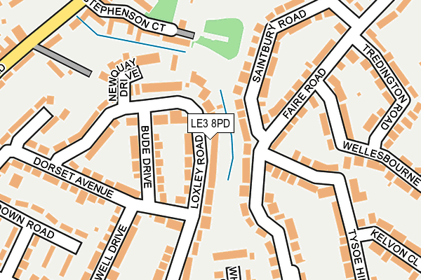 LE3 8PD map - OS OpenMap – Local (Ordnance Survey)