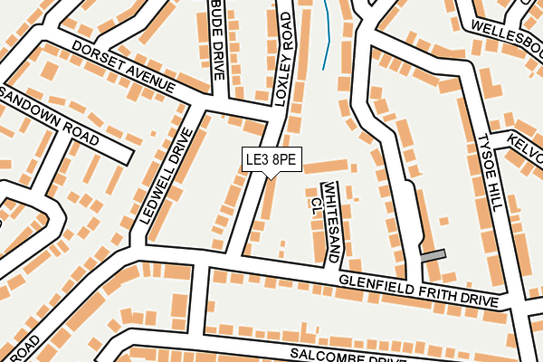 LE3 8PE map - OS OpenMap – Local (Ordnance Survey)
