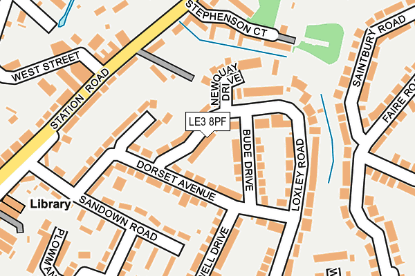 LE3 8PF map - OS OpenMap – Local (Ordnance Survey)