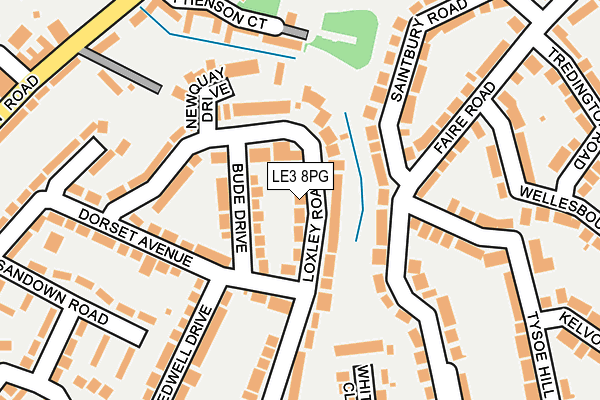 LE3 8PG map - OS OpenMap – Local (Ordnance Survey)
