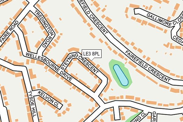 LE3 8PL map - OS OpenMap – Local (Ordnance Survey)