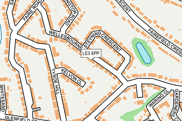 LE3 8PP map - OS OpenMap – Local (Ordnance Survey)