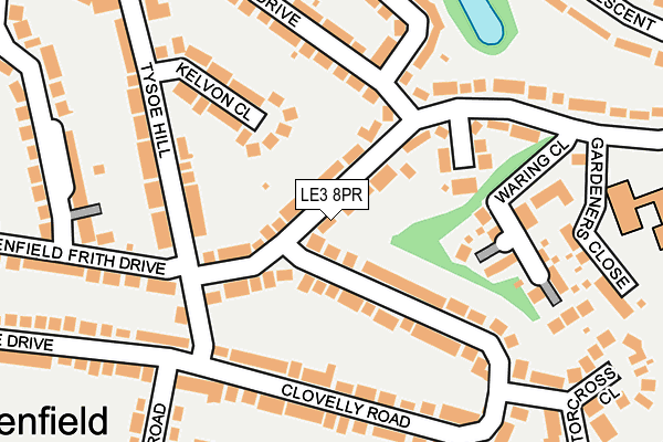 LE3 8PR map - OS OpenMap – Local (Ordnance Survey)