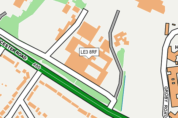 LE3 8RF map - OS OpenMap – Local (Ordnance Survey)