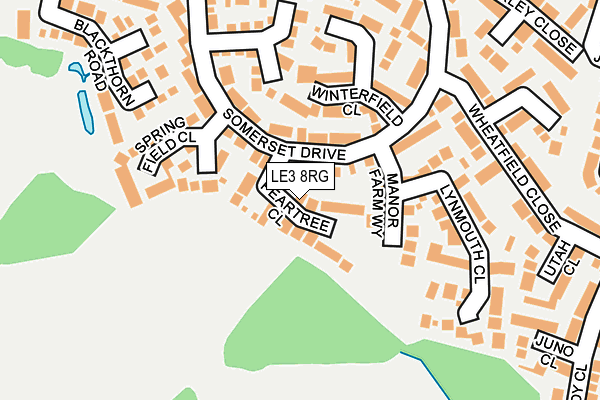 LE3 8RG map - OS OpenMap – Local (Ordnance Survey)