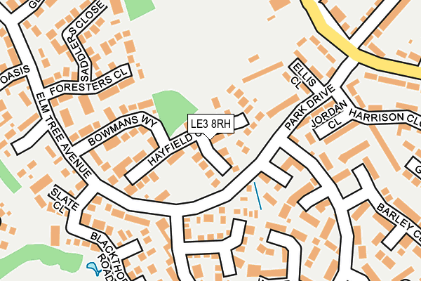 LE3 8RH map - OS OpenMap – Local (Ordnance Survey)