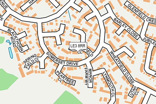 LE3 8RR map - OS OpenMap – Local (Ordnance Survey)