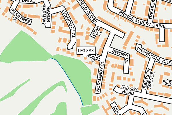 LE3 8SX map - OS OpenMap – Local (Ordnance Survey)