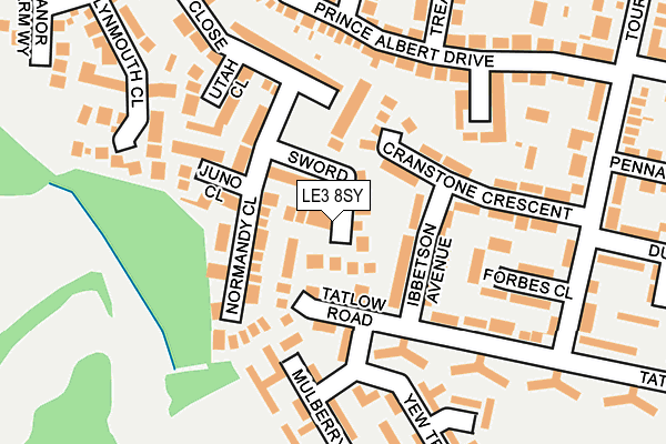 LE3 8SY map - OS OpenMap – Local (Ordnance Survey)