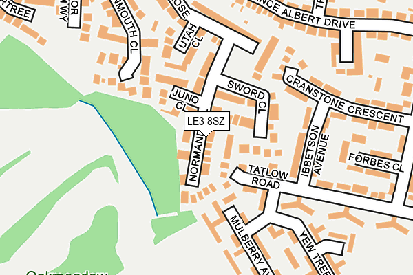 LE3 8SZ map - OS OpenMap – Local (Ordnance Survey)