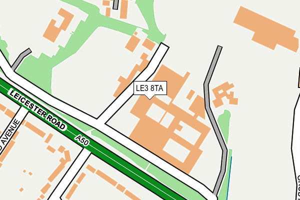 LE3 8TA map - OS OpenMap – Local (Ordnance Survey)