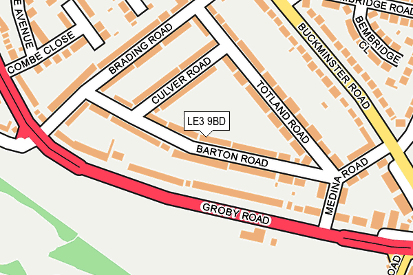 LE3 9BD map - OS OpenMap – Local (Ordnance Survey)