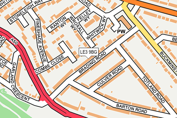 LE3 9BG map - OS OpenMap – Local (Ordnance Survey)