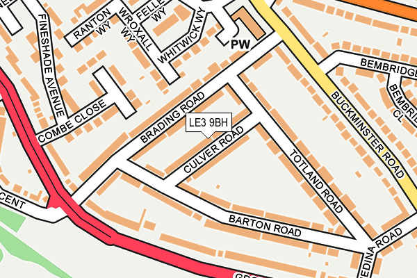 LE3 9BH map - OS OpenMap – Local (Ordnance Survey)