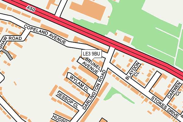 LE3 9BU map - OS OpenMap – Local (Ordnance Survey)
