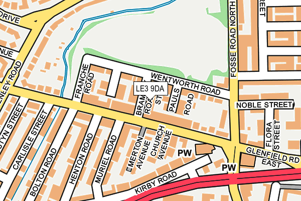 LE3 9DA map - OS OpenMap – Local (Ordnance Survey)