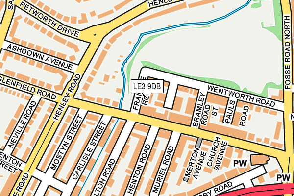 LE3 9DB map - OS OpenMap – Local (Ordnance Survey)