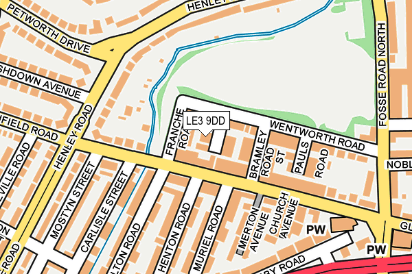 LE3 9DD map - OS OpenMap – Local (Ordnance Survey)