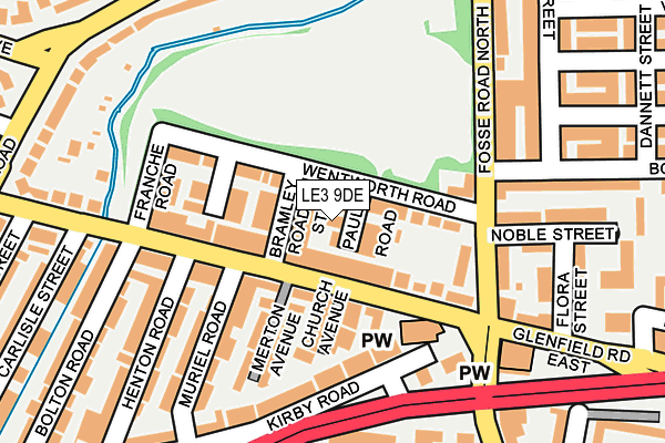 LE3 9DE map - OS OpenMap – Local (Ordnance Survey)