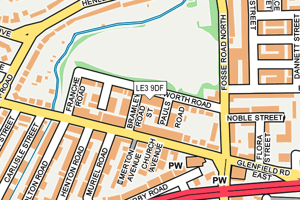 LE3 9DF map - OS OpenMap – Local (Ordnance Survey)