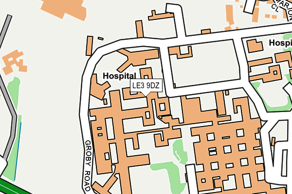 LE3 9DZ map - OS OpenMap – Local (Ordnance Survey)
