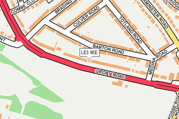 LE3 9EE map - OS OpenMap – Local (Ordnance Survey)