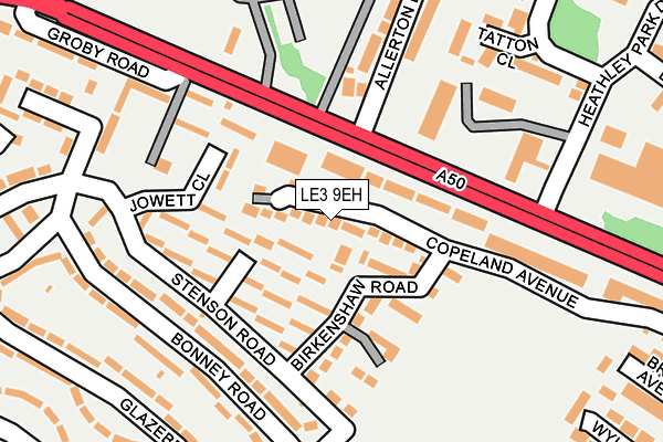 LE3 9EH map - OS OpenMap – Local (Ordnance Survey)