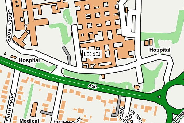LE3 9EJ map - OS OpenMap – Local (Ordnance Survey)