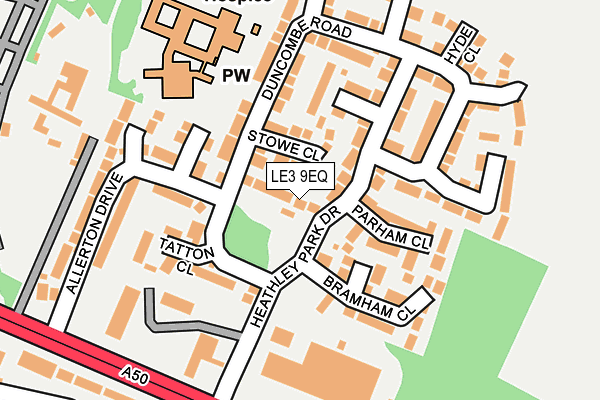 LE3 9EQ map - OS OpenMap – Local (Ordnance Survey)
