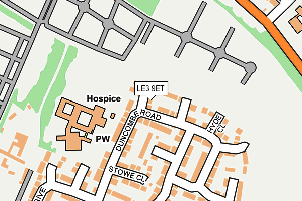 LE3 9ET map - OS OpenMap – Local (Ordnance Survey)