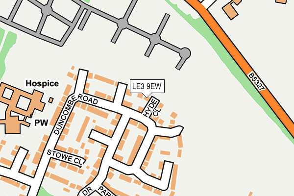 LE3 9EW map - OS OpenMap – Local (Ordnance Survey)