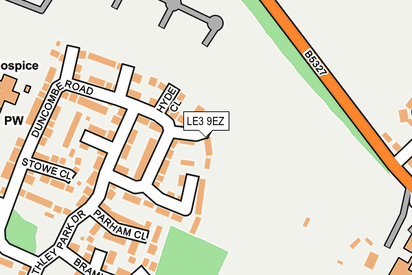 LE3 9EZ map - OS OpenMap – Local (Ordnance Survey)