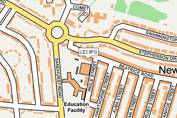 LE3 9FG map - OS OpenMap – Local (Ordnance Survey)