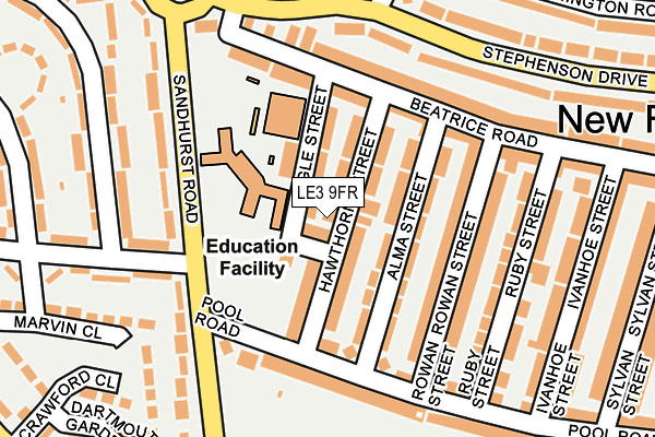 LE3 9FR map - OS OpenMap – Local (Ordnance Survey)