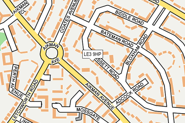 LE3 9HP map - OS OpenMap – Local (Ordnance Survey)