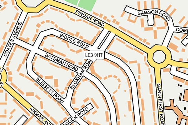 LE3 9HT map - OS OpenMap – Local (Ordnance Survey)