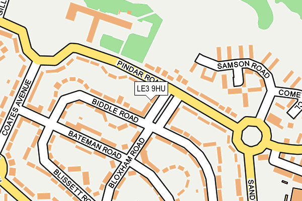 LE3 9HU map - OS OpenMap – Local (Ordnance Survey)