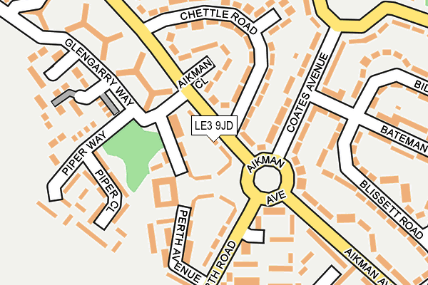 LE3 9JD map - OS OpenMap – Local (Ordnance Survey)