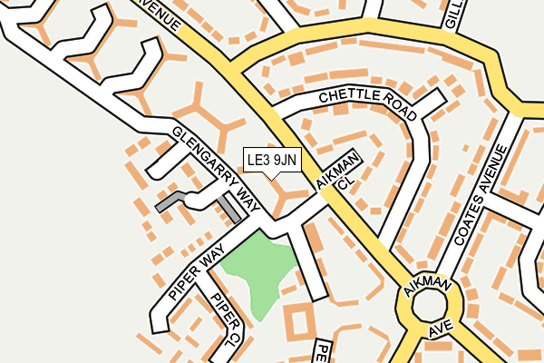 LE3 9JN map - OS OpenMap – Local (Ordnance Survey)