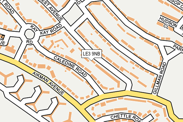 LE3 9NB map - OS OpenMap – Local (Ordnance Survey)