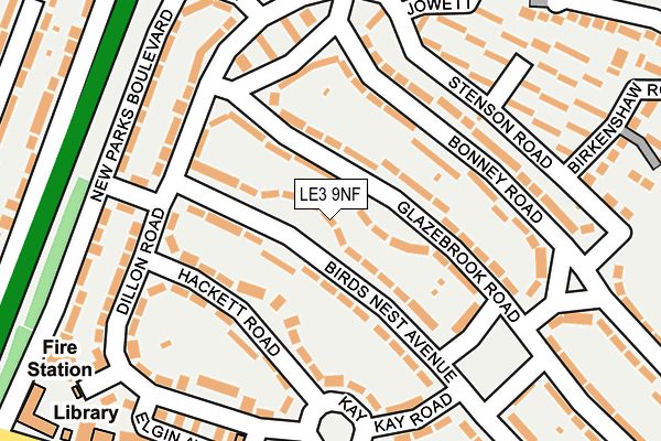 LE3 9NF map - OS OpenMap – Local (Ordnance Survey)