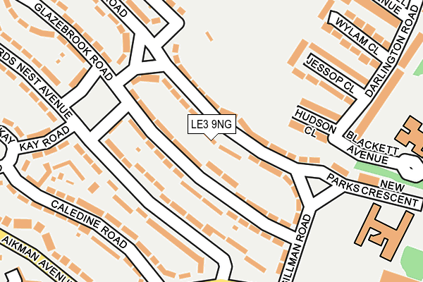 LE3 9NG map - OS OpenMap – Local (Ordnance Survey)