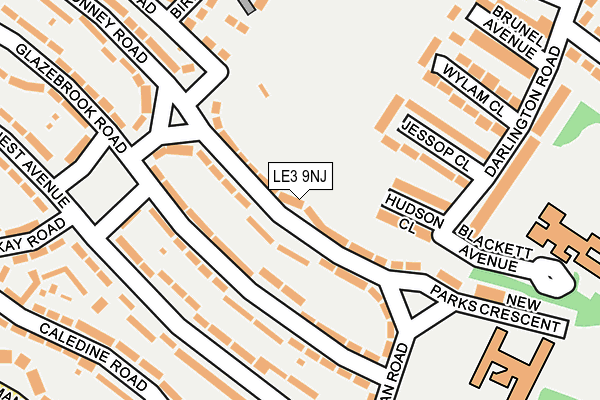 LE3 9NJ map - OS OpenMap – Local (Ordnance Survey)