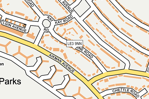 LE3 9NN map - OS OpenMap – Local (Ordnance Survey)