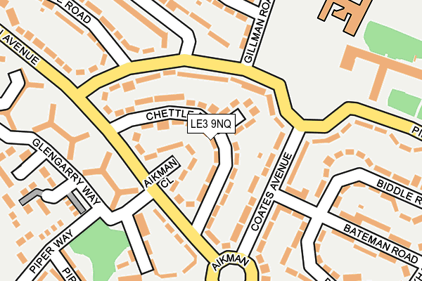 LE3 9NQ map - OS OpenMap – Local (Ordnance Survey)